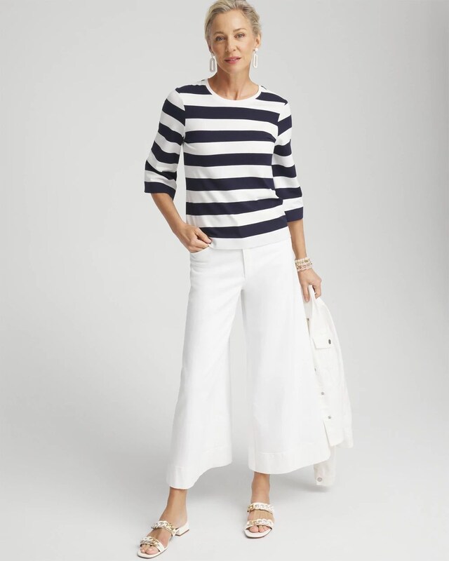 A-line Sleeve Stripe Tee - image 2